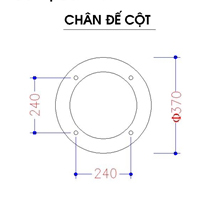 Cột PINE lắp Đèn PMMA D400